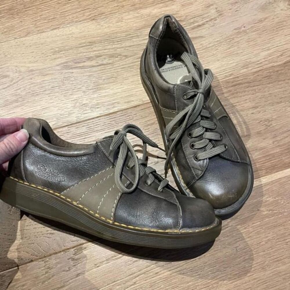 Dr-martens Women's Khaki and Green Loafers